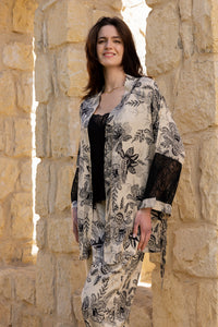 Noir Bloom Viscose Nightgown