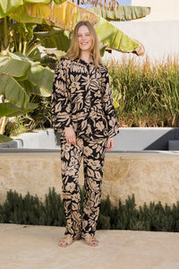 Noir Tropical Viscose Pyjama Set