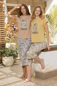 Marigold Bloom Cropped Pyjama Set