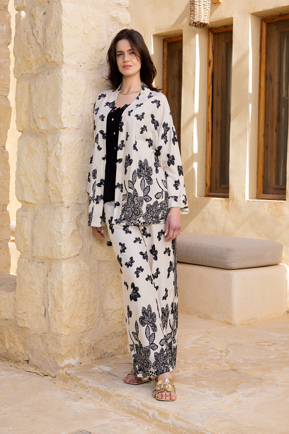 Monet Embroidered Floral Set
