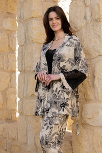 Noir Bloom Viscose Nightgown