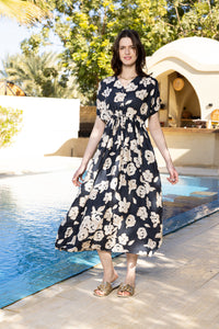 Onyx Ikat Viscose Nightgown