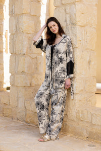 Noir Bloom Viscose Nightgown