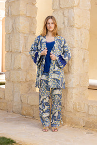 Azzurra Paisley Lace-Cuff Set