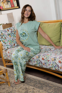 Alabaster Viscose Pyjama Trio