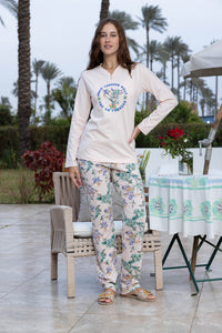Wildflower Watercolour Iris Organic Cotton Pyjama Set