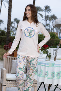 Wildflower Watercolour Iris Organic Cotton Pyjama Set