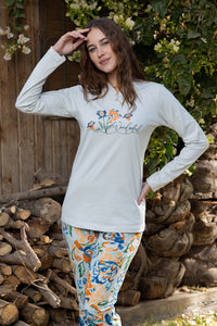 Wildflower Painted Floral Organic Cotton Pyjama Set
