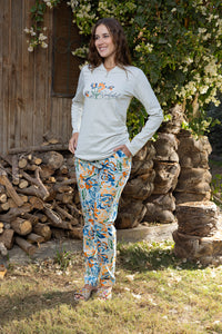 Wildflower Painted Floral Organic Cotton Pyjama Set