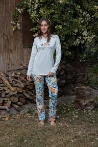 Wildflower Painted Floral Organic Cotton Pyjama Set