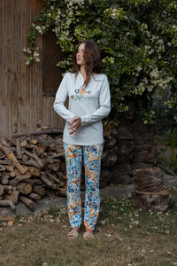 Wildflower Painted Floral Organic Cotton Pyjama Set
