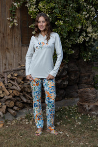 Wildflower Painted Floral Organic Cotton Pyjama Set