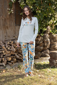 Wildflower Painted Floral Organic Cotton Pyjama Set
