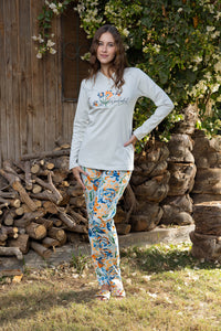 Wildflower Painted Floral Organic Cotton Pyjama Set