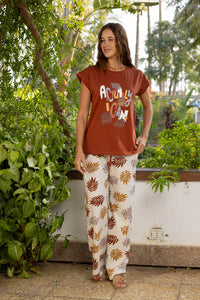 Terracotta Fern Organic Cotton Pyjama Set