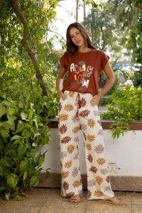 Terracotta Fern Organic Cotton Pyjama Set