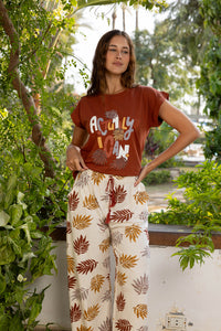 Terracotta Fern Organic Cotton Pyjama Set